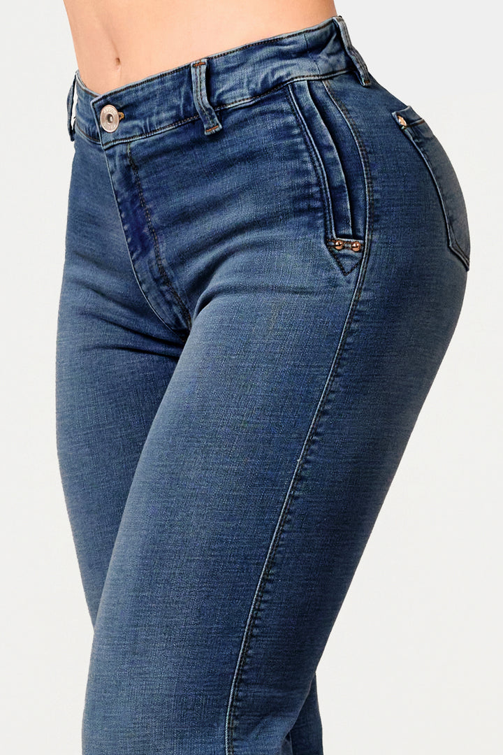 NAVY BLUE FLARE JEANS 7020
