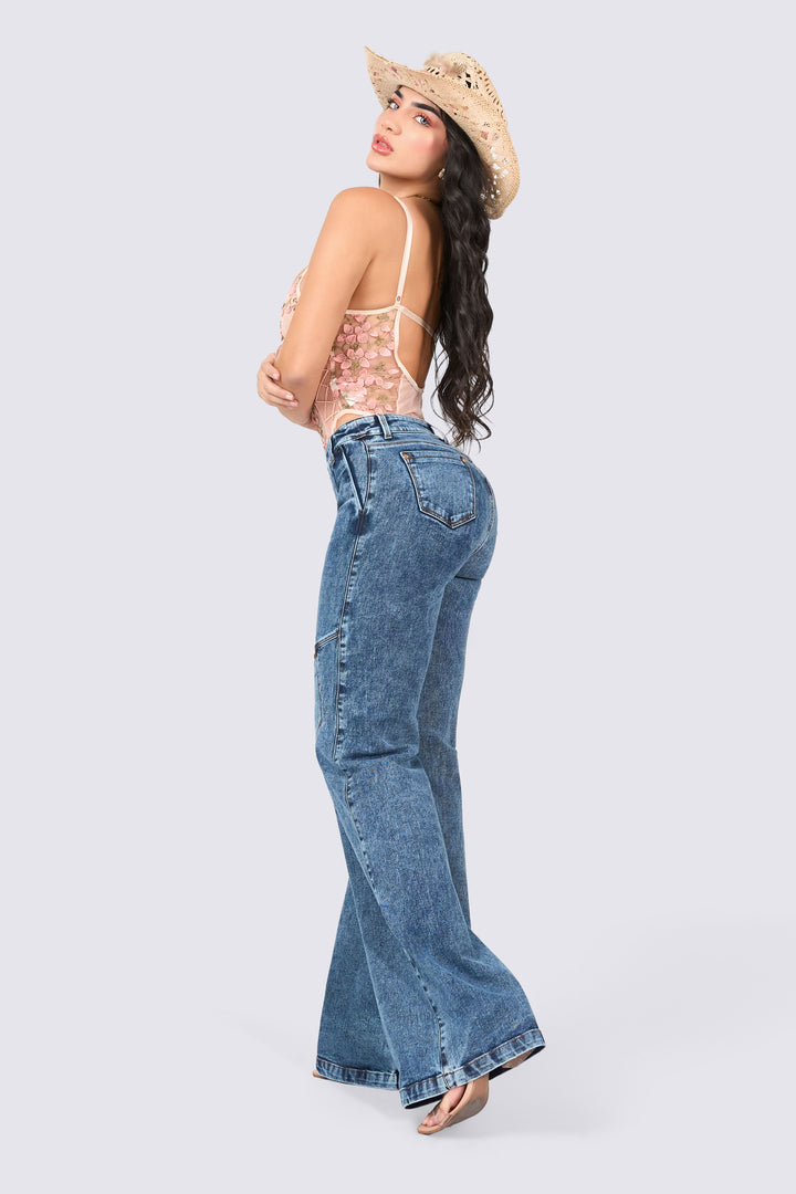 WIDE LEG JEANS 7084-N