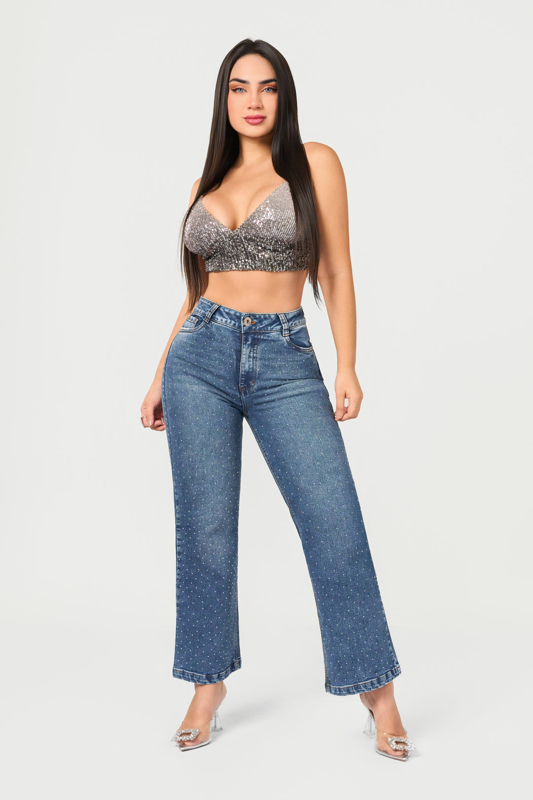 BLUE JEANS WITH SPARKLES 7043