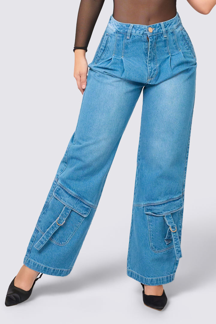 BLUE WIDE LEG 7022