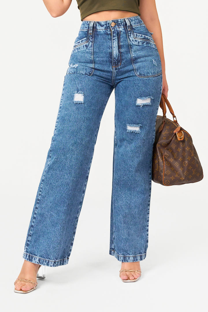 STRAIGHT LEG PANTS 7027