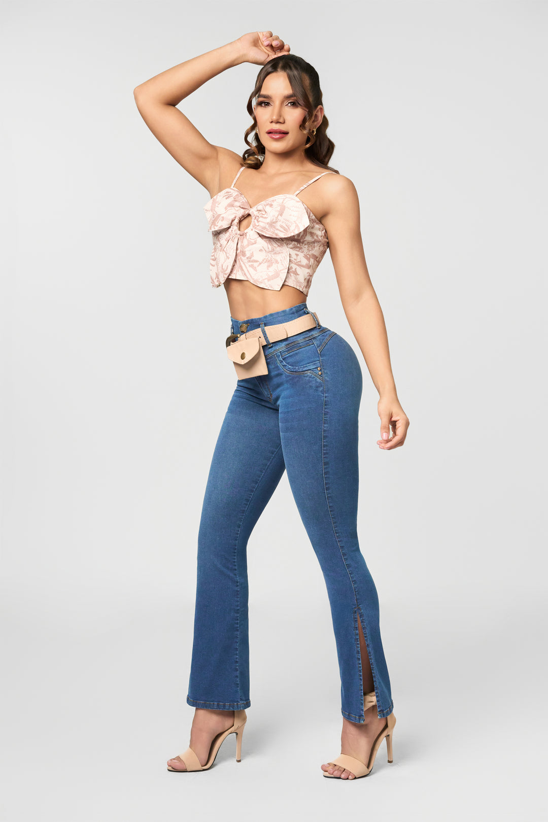 PANTALÓN BOTA CAMPANA AZUL 6863