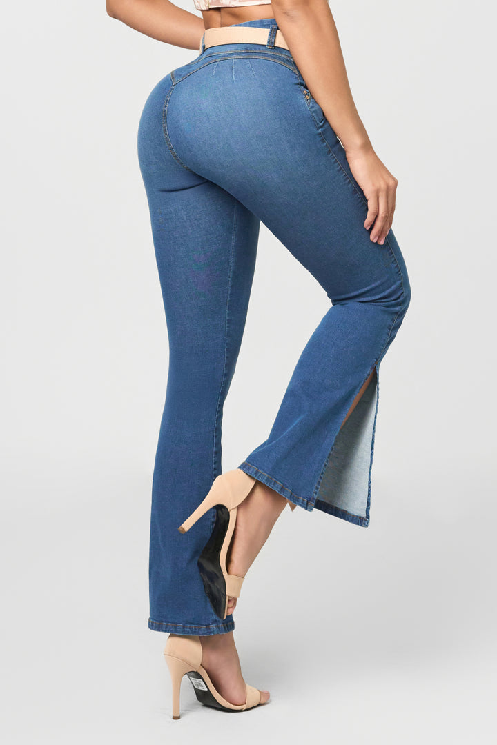 PANTALÓN BOTA CAMPANA AZUL 6863