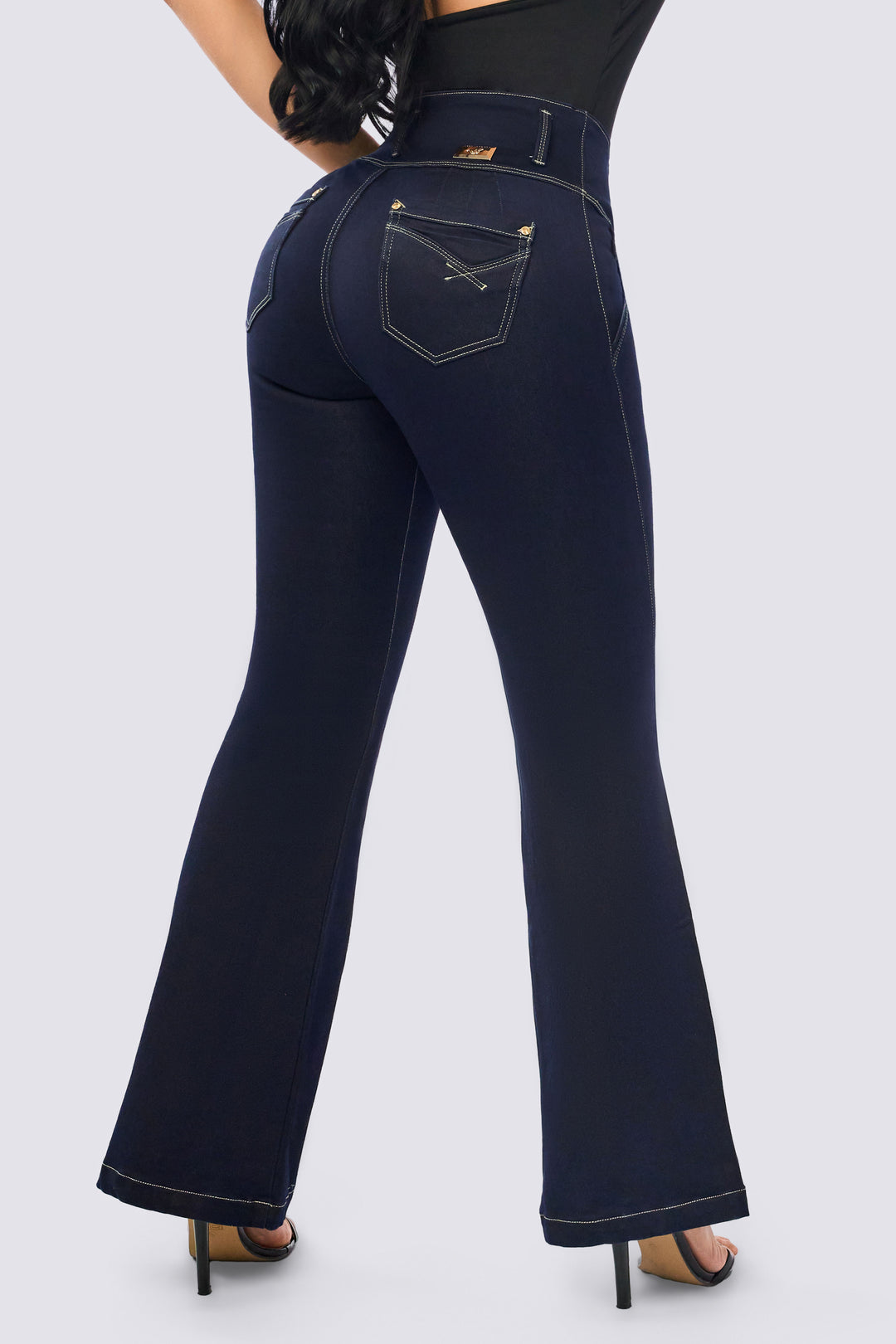 DARK BLUE FLARED PANTS  6850