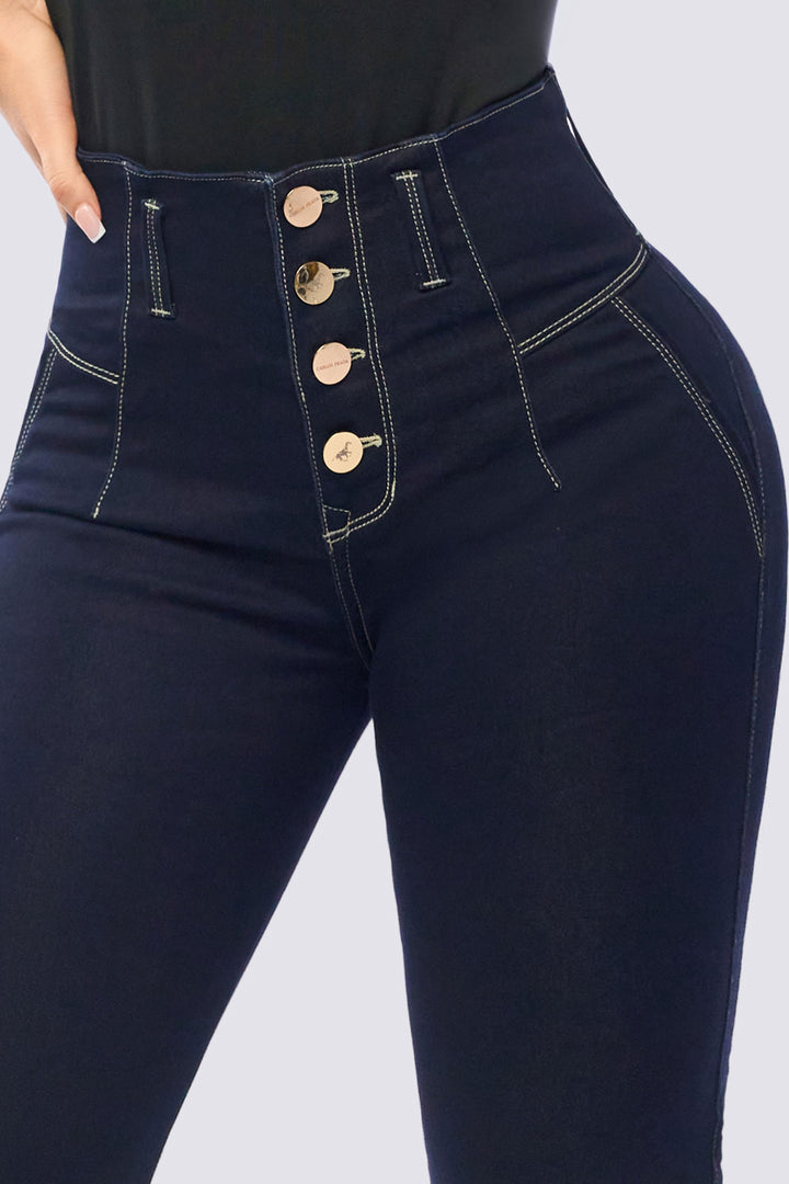 DARK BLUE FLARED PANTS  6850