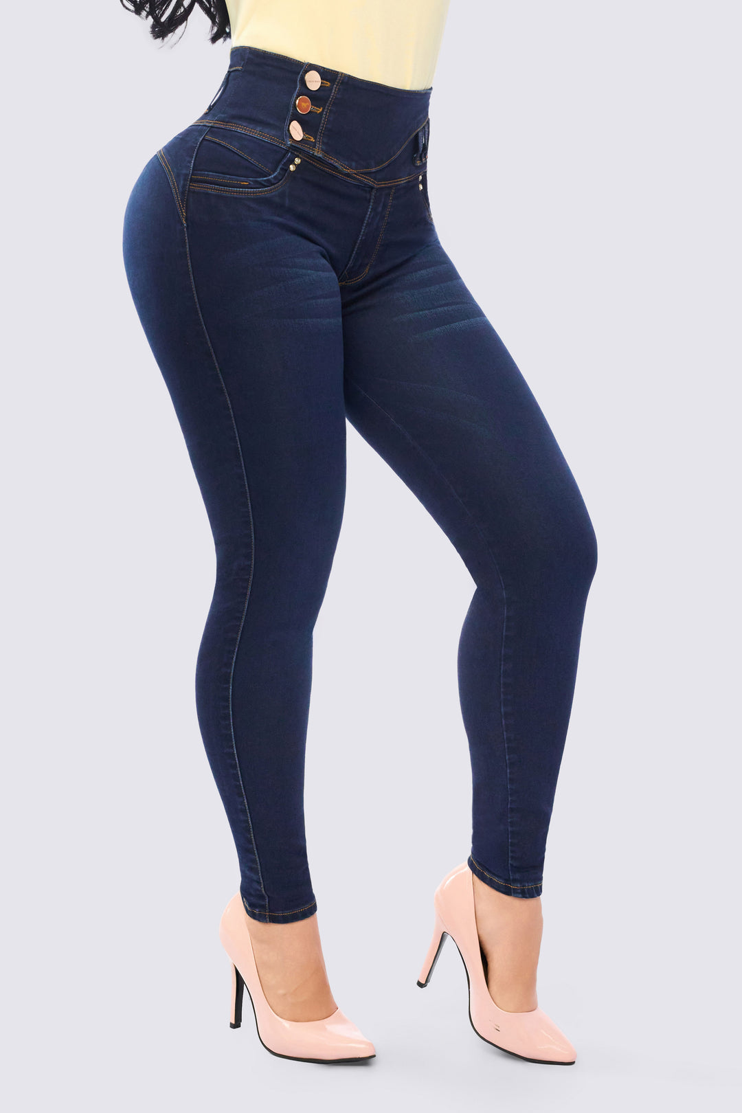DARK BLUE PUSH-UP SKINNY JEANS 7117