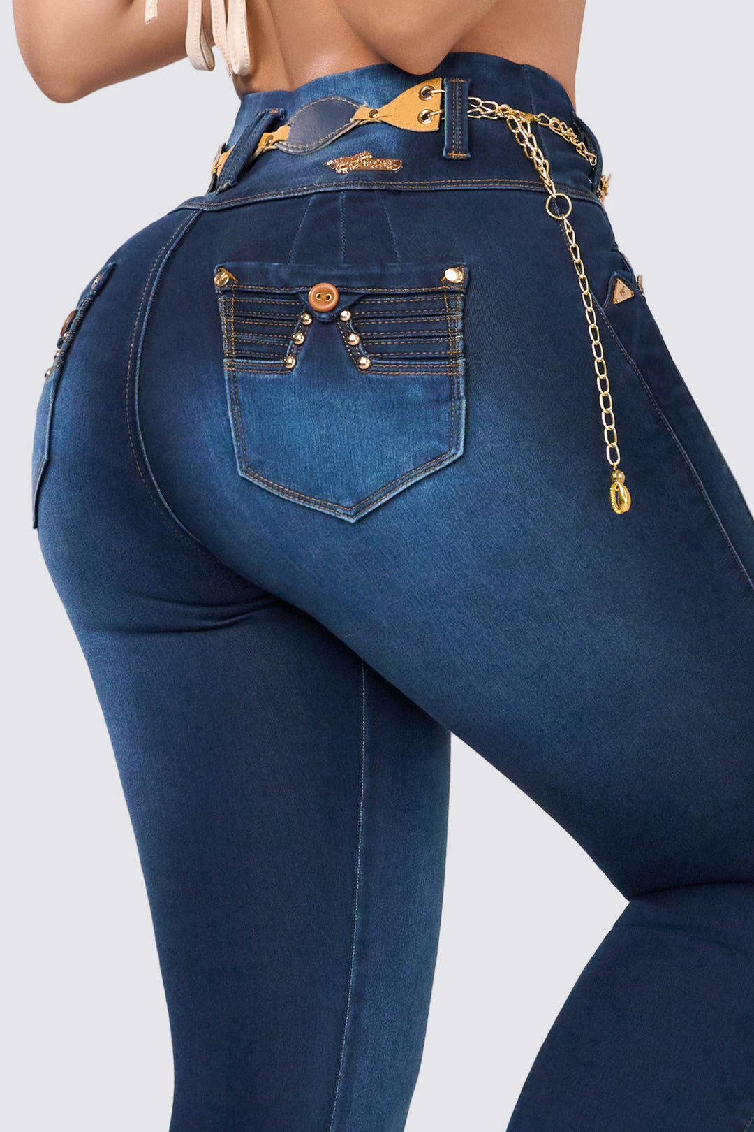 NAVY BLUE SKINNY JEANS 6952