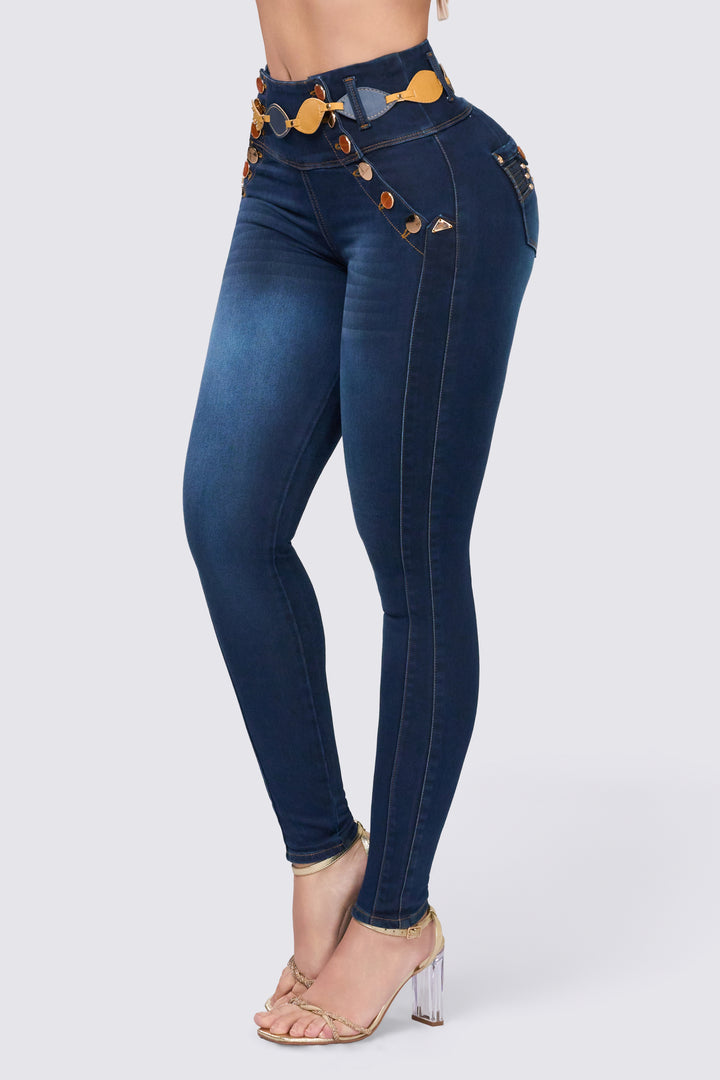 NAVY BLUE SKINNY JEANS 6952