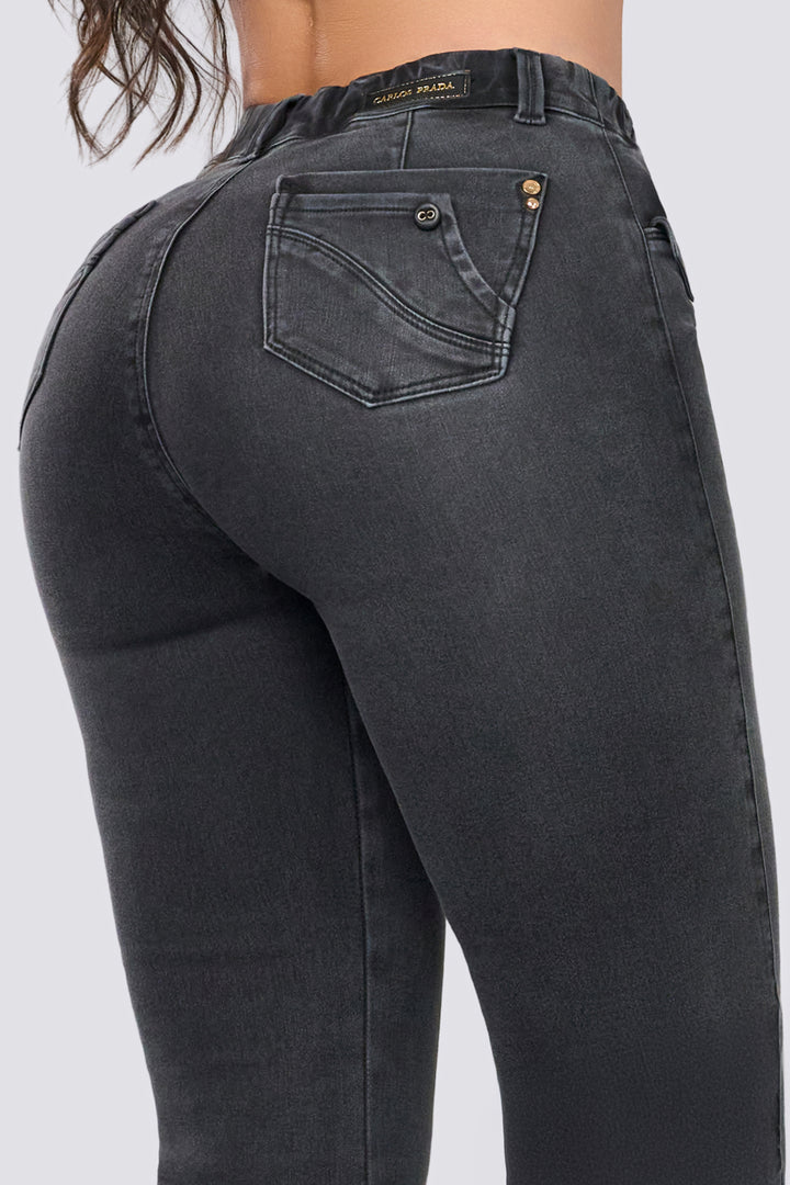 DARK GRAY FLARE JEANS 7032