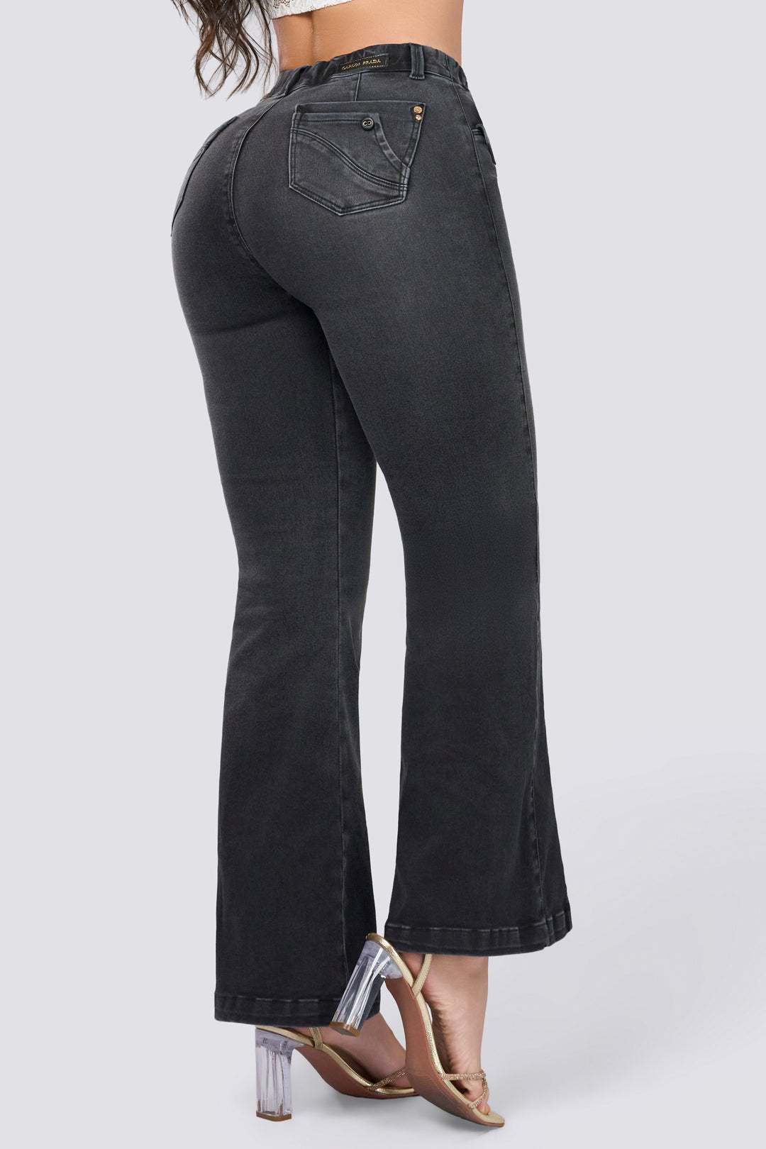 DARK GRAY FLARE JEANS 7032