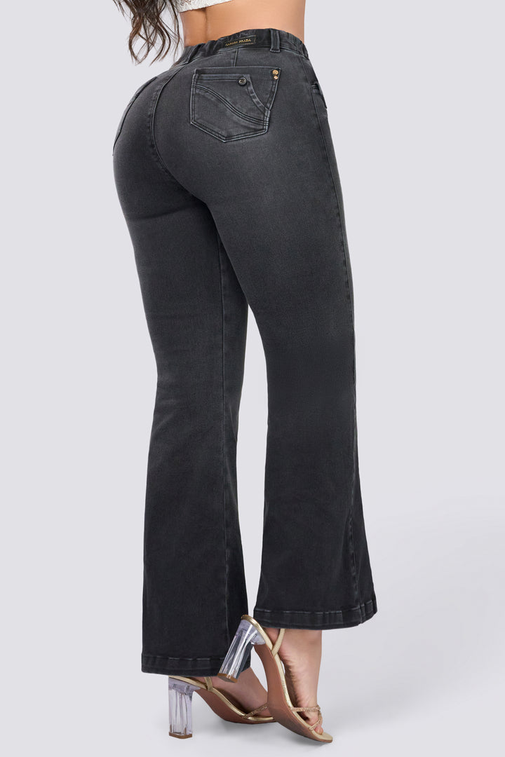 DARK GRAY FLARE JEANS 7032