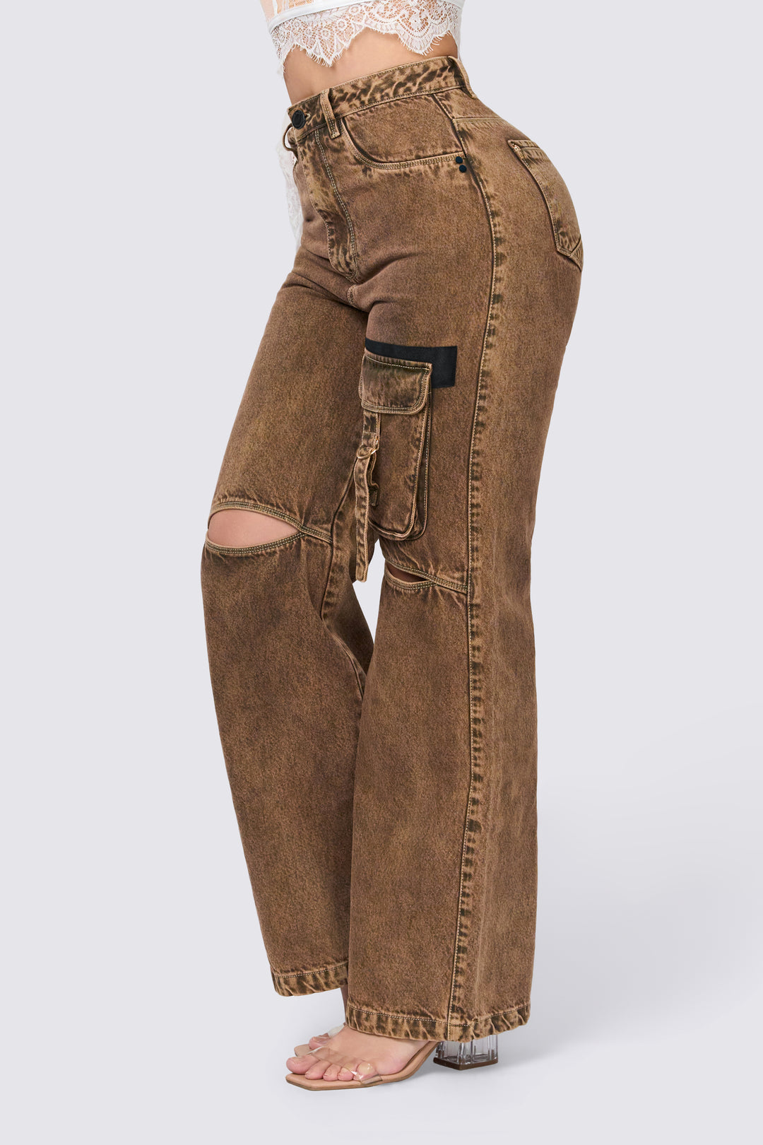 HIGH-WAISTED WIDE LEG JEANS 7110