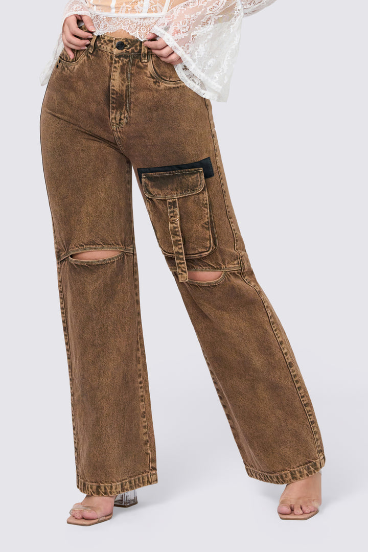 HIGH-WAISTED WIDE LEG JEANS 7110
