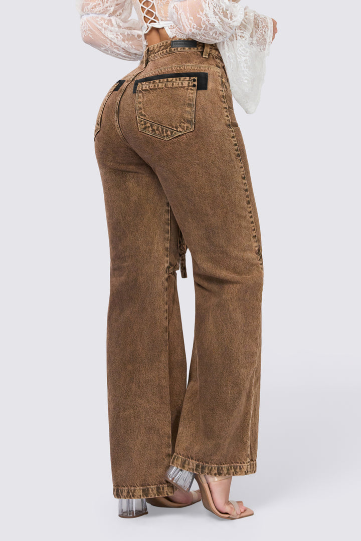 HIGH-WAISTED WIDE LEG JEANS 7110