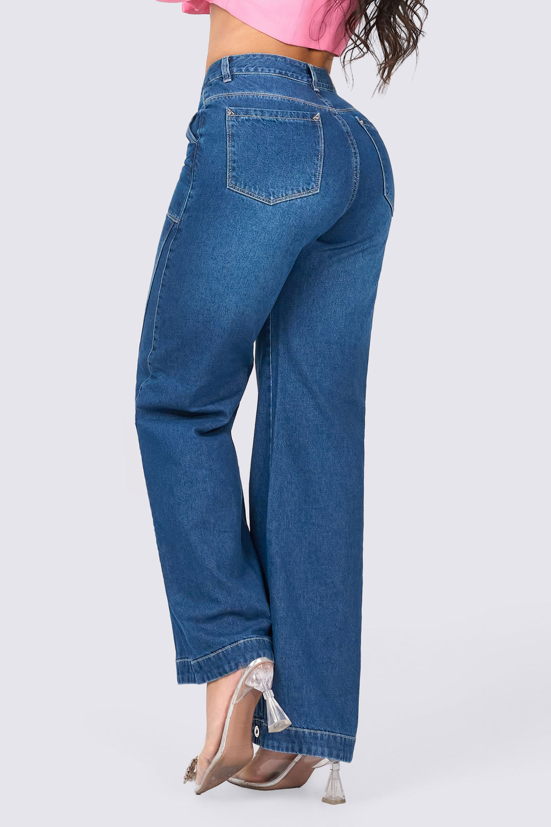 HIGH- WAISTED WIDE LEG JEANS 7071-N