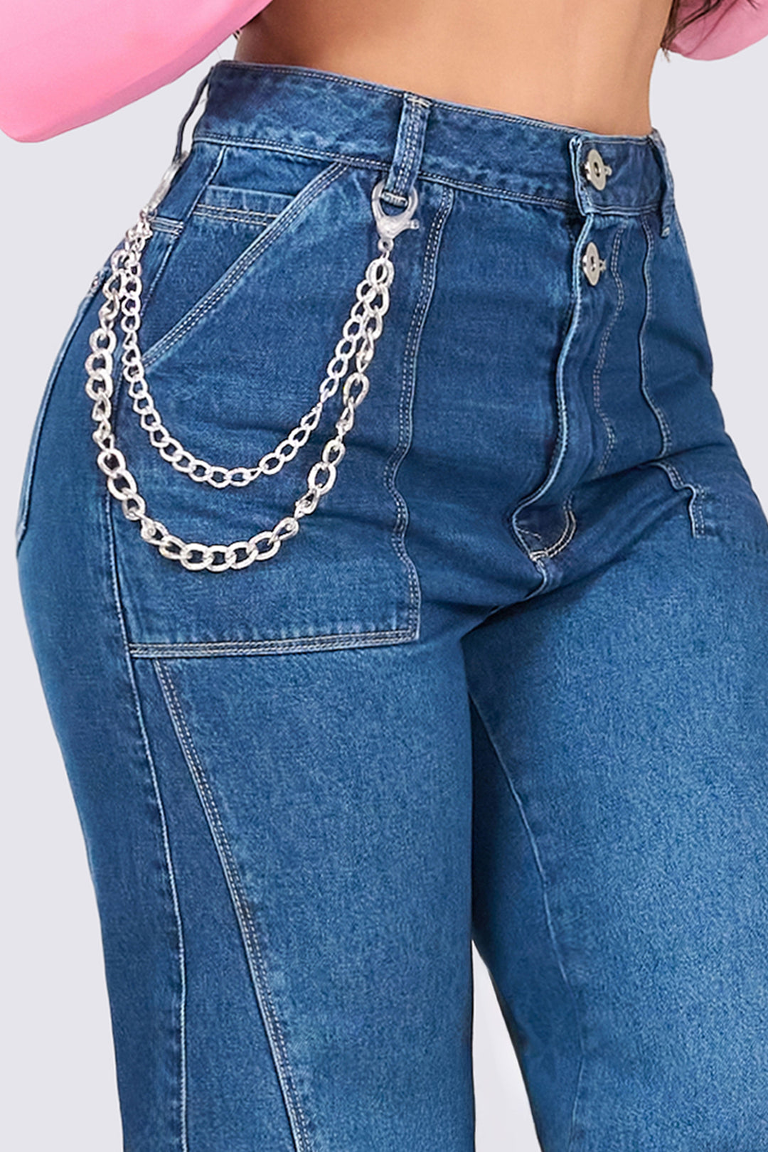 HIGH- WAISTED WIDE LEG JEANS 7071-N