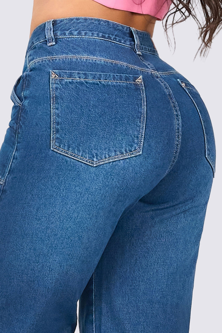 HIGH- WAISTED WIDE LEG JEANS 7071-N