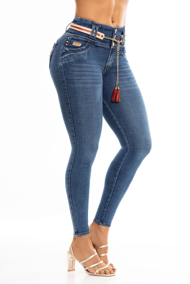 JEANS COLOMBIANOS PUSH UP AZUL 6937