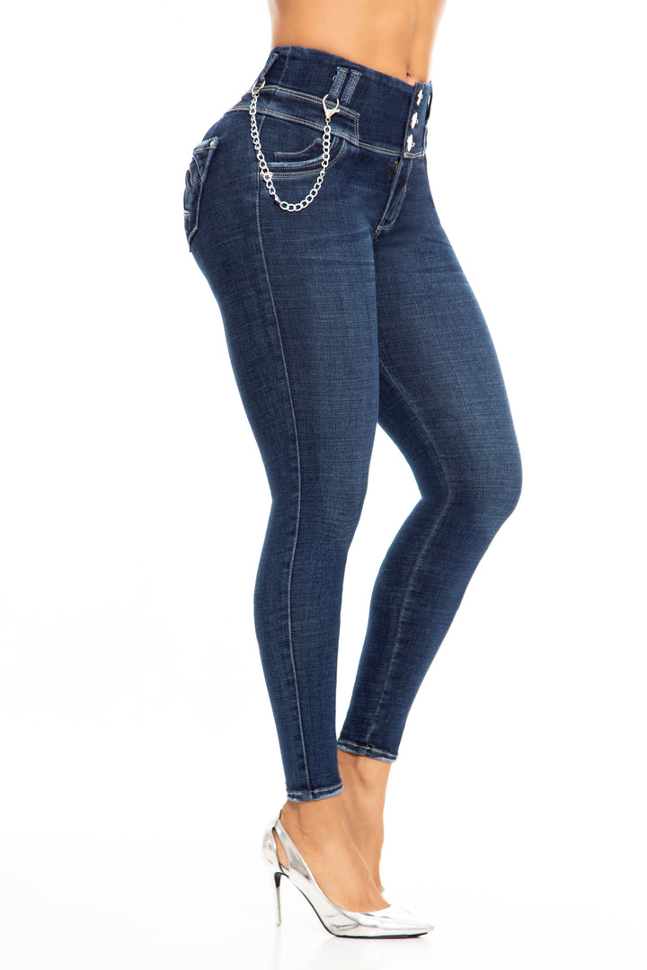 JEANS COLOMBIANOS PUSH UP AZUL 6962