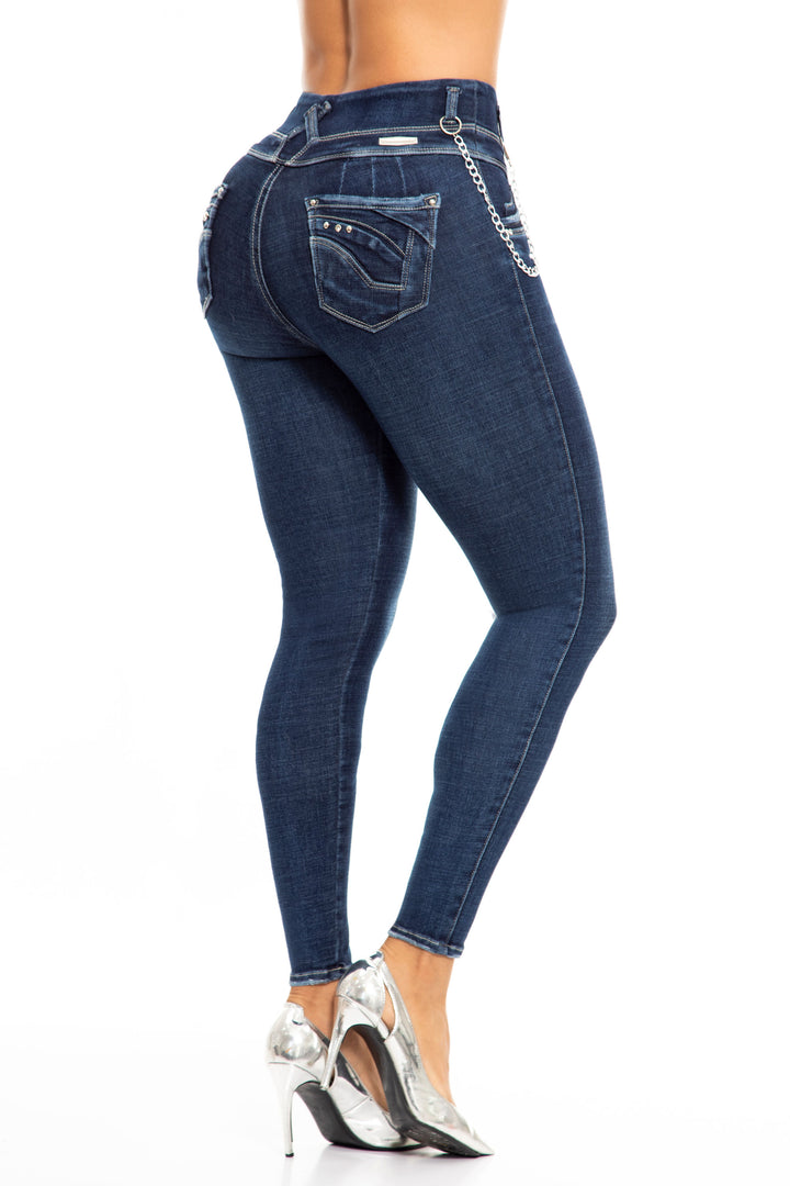 JEANS COLOMBIANOS PUSH UP AZUL 6962