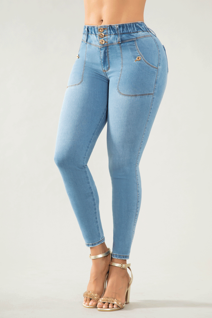 JEANS COLOMBIANOS PUSH UP AZUL 6766