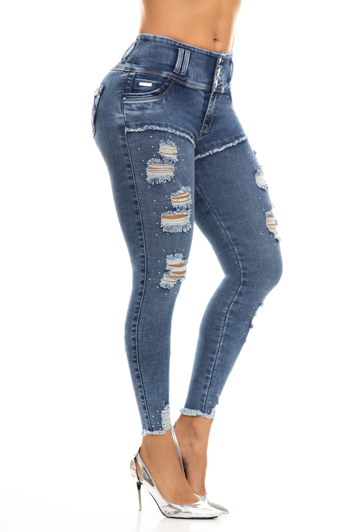 JEANS COLOMBIANOS PUSH UP AZUL TMMDAZ70924-19