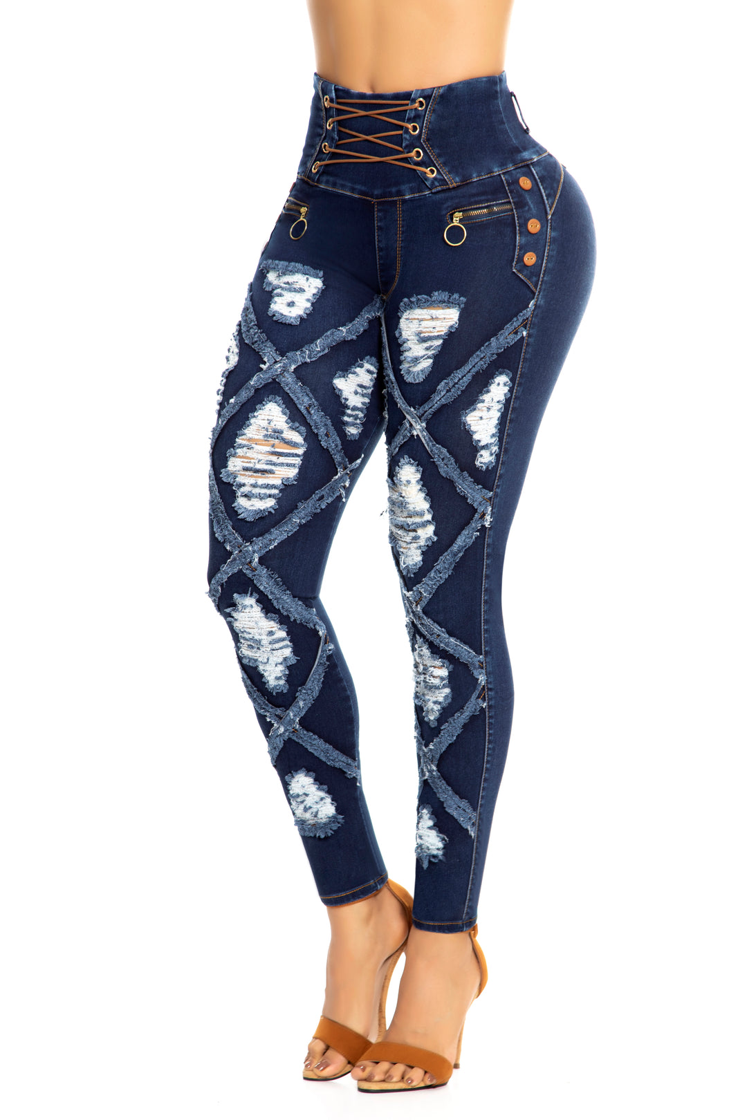 JEANS COLOMBIANOS PUSH UP AZUL 6914