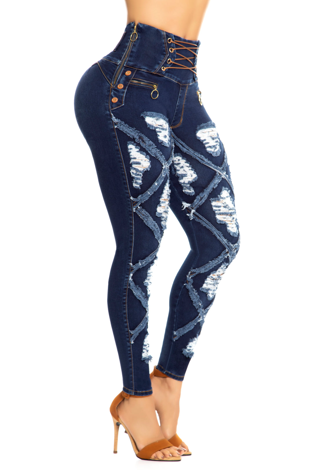 JEANS COLOMBIANOS PUSH UP AZUL 6914