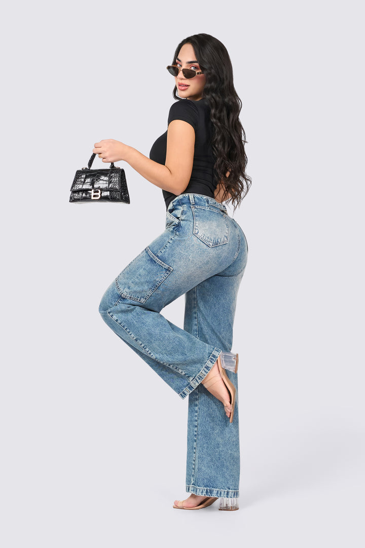 WIDE LEG JEANS 7070