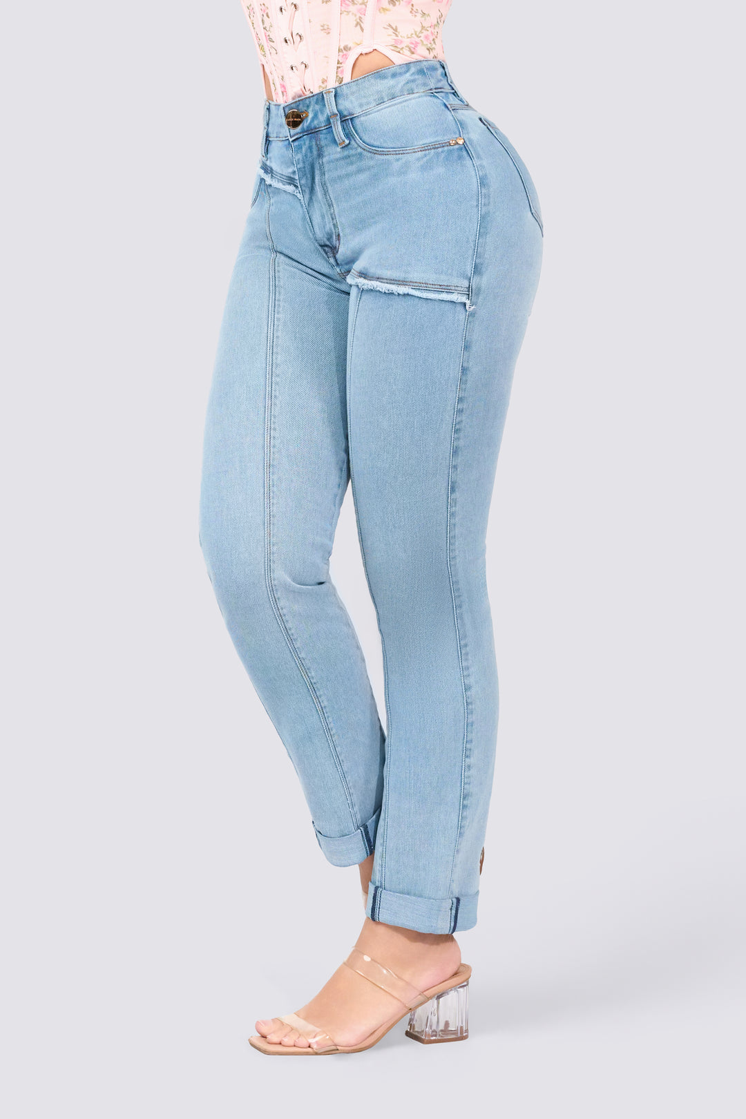 LIGHT BLUE SKINNY JEANS 7098