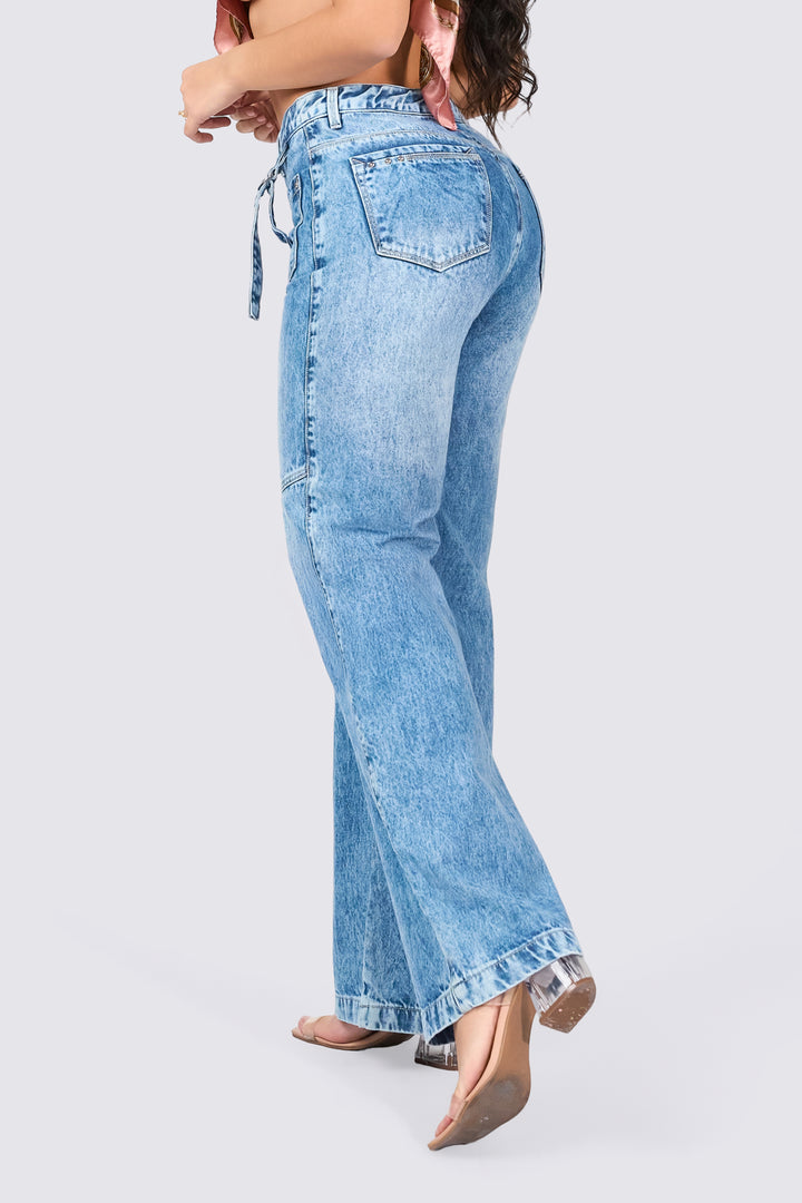LIGHT BLUE WIDE LEG JEANS 7069-N