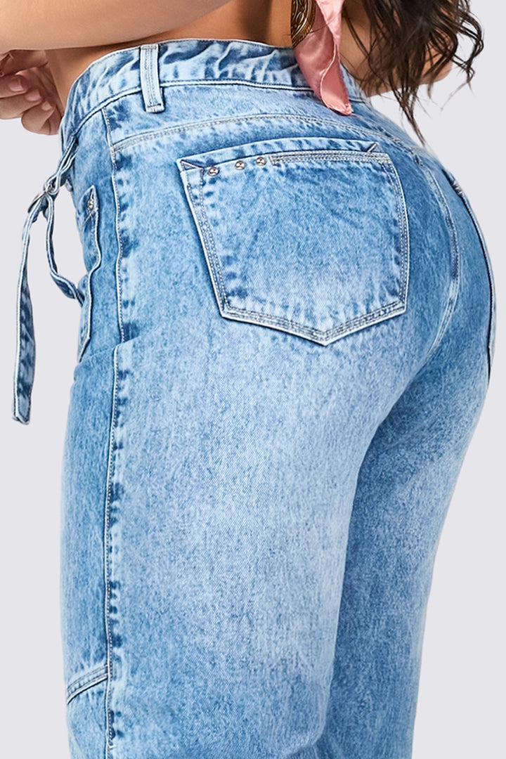 LIGHT BLUE WIDE LEG JEANS 7069-N
