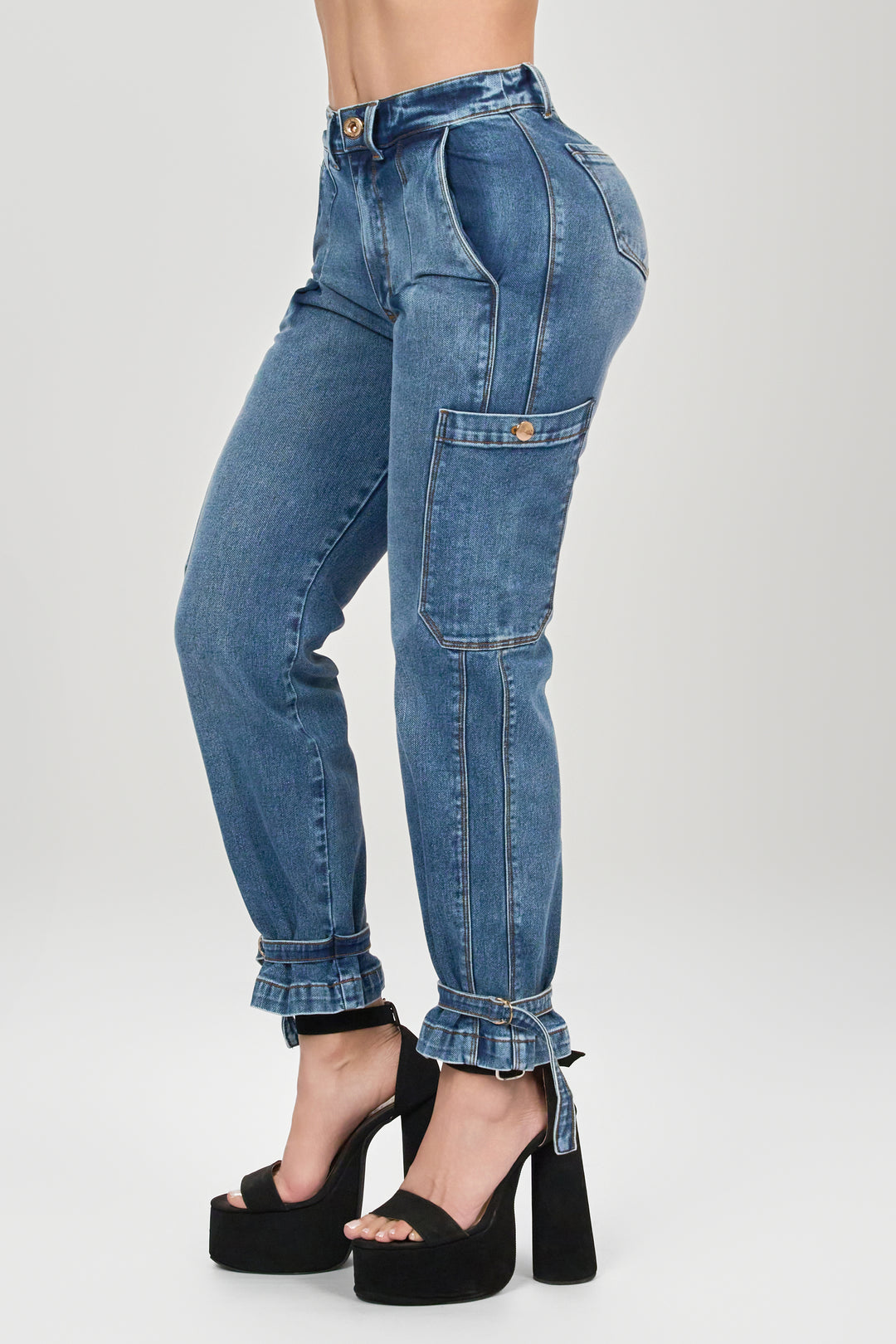 BLUE MID-RISE JEAN 6888