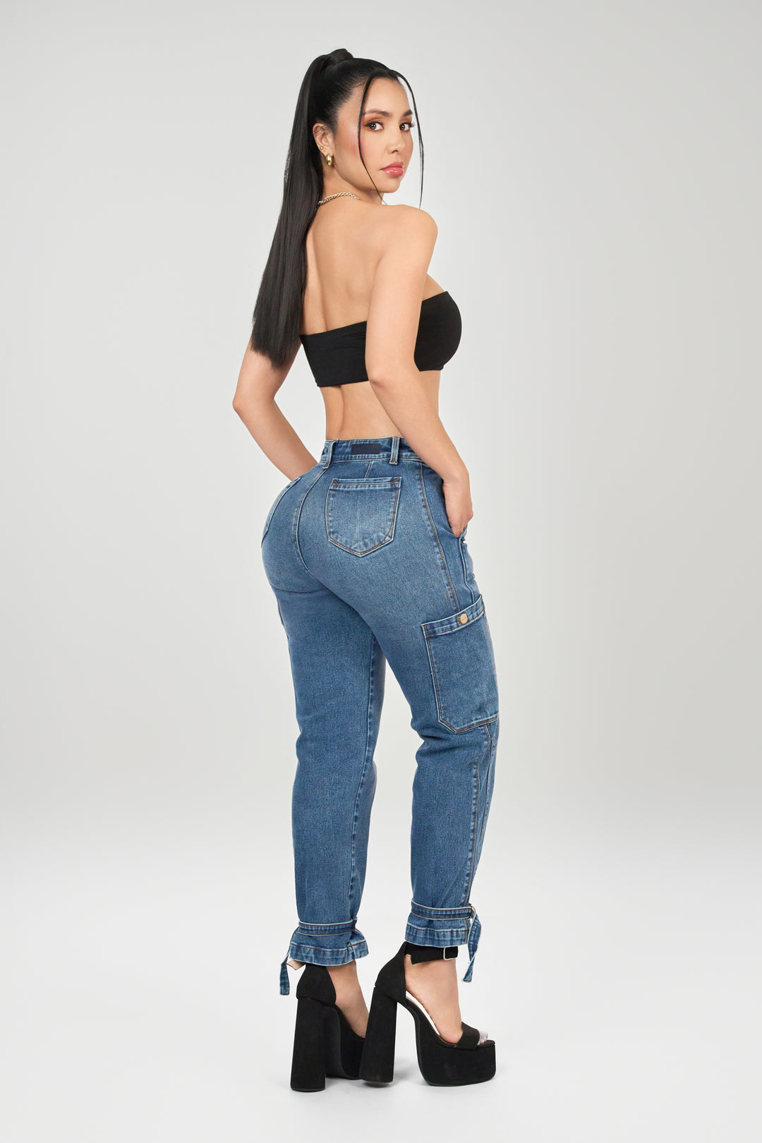 BLUE MID-RISE JEAN 6888