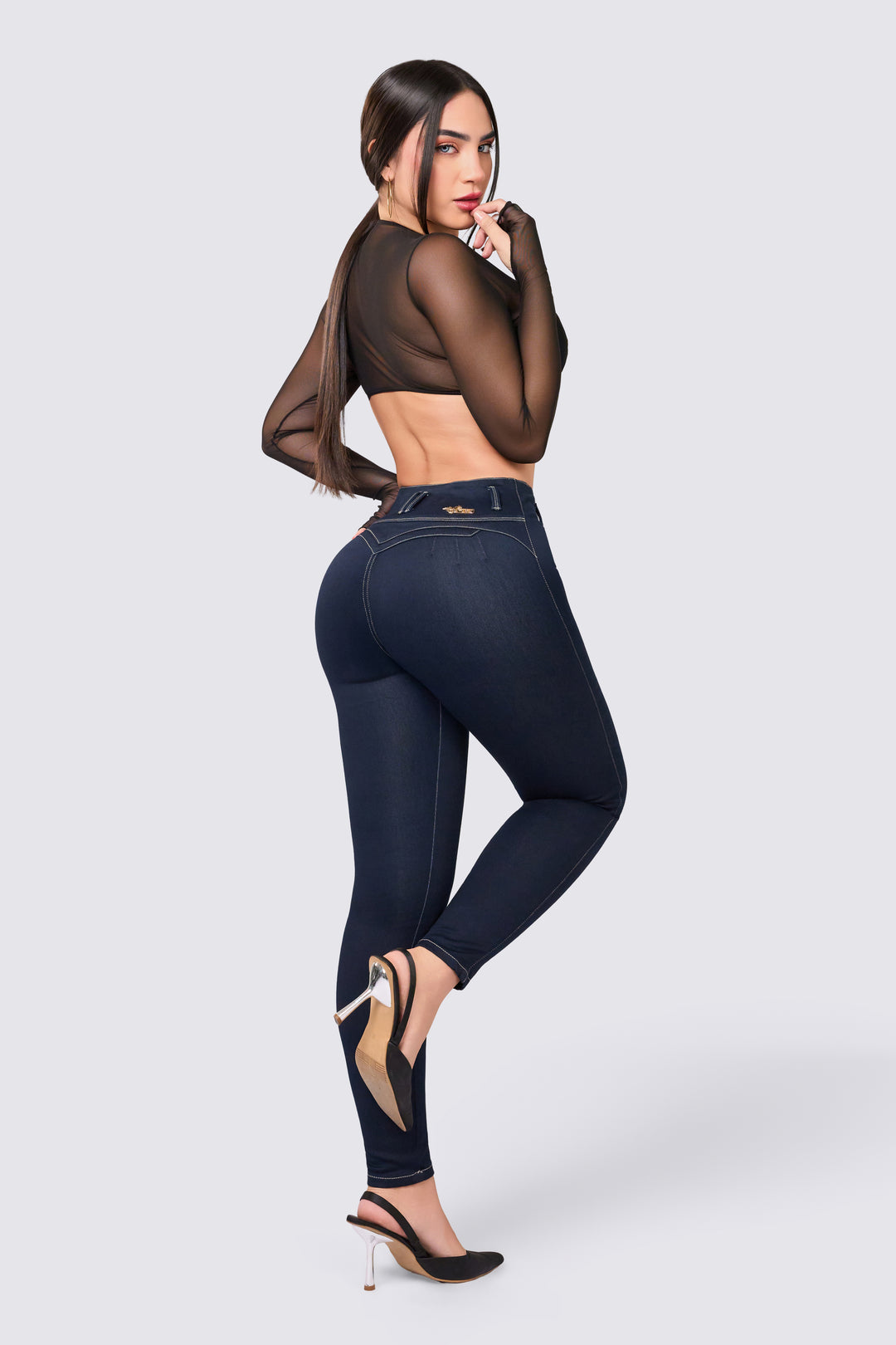 NAVY BLUE SKINNY JEANS 6812