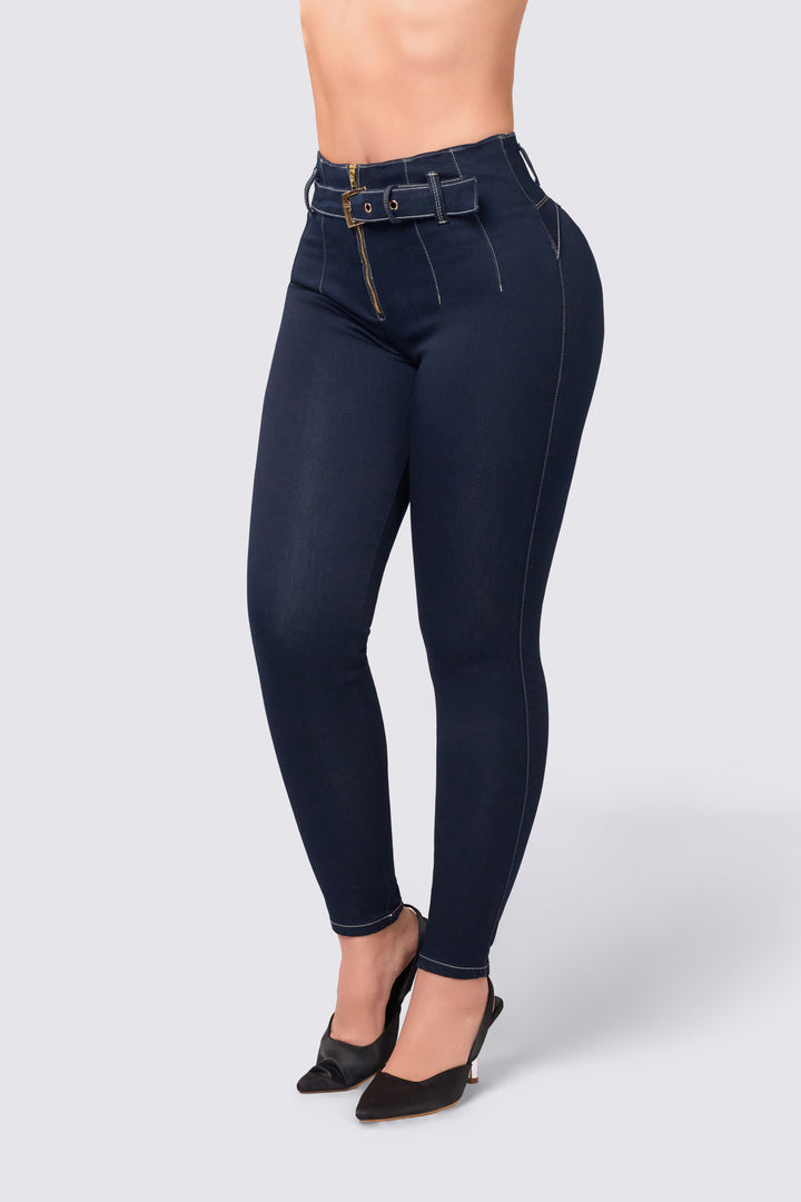 NAVY BLUE SKINNY JEANS 6812