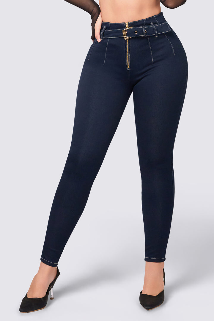 NAVY BLUE SKINNY JEANS 6812