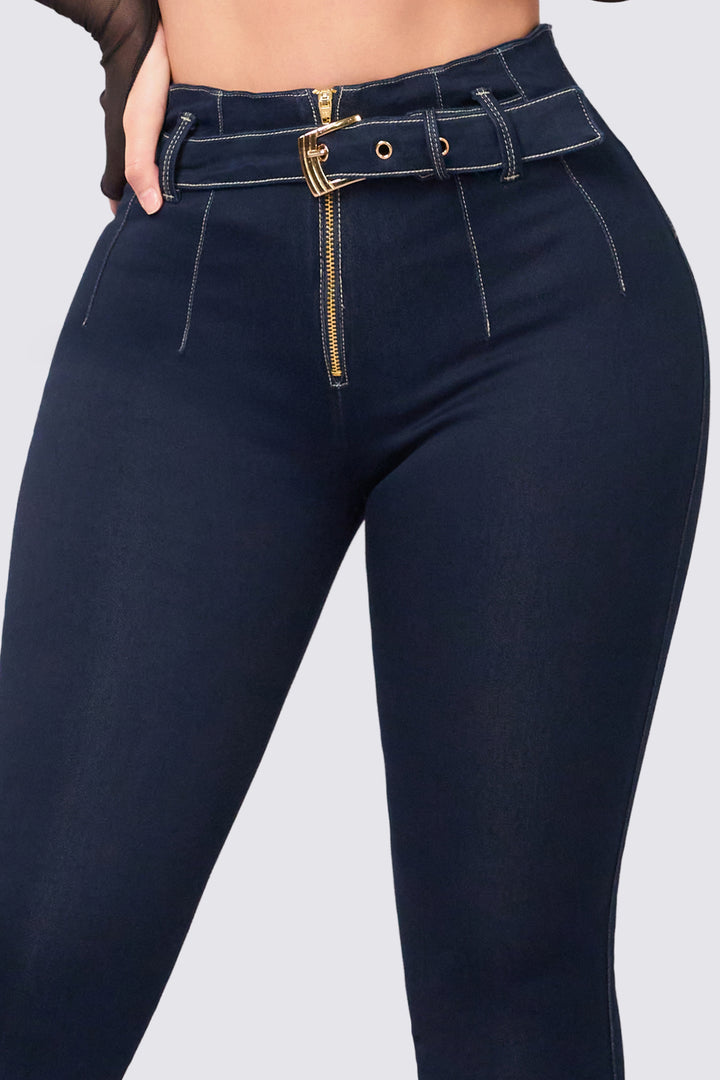 NAVY BLUE SKINNY JEANS 6812