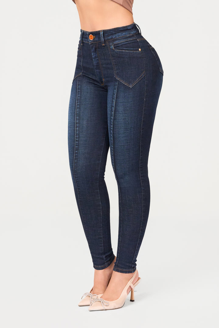 NAVY BLUE SKINNY JEANS 7008