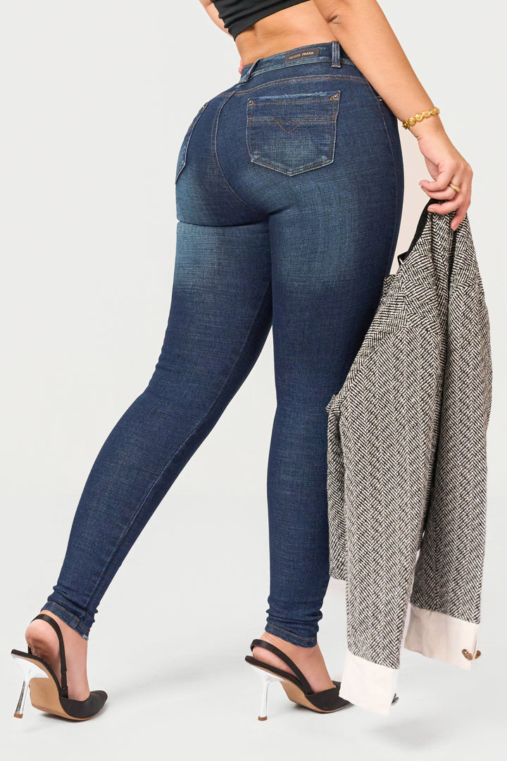 NAVY BLUE SKINNY JEANS 7041