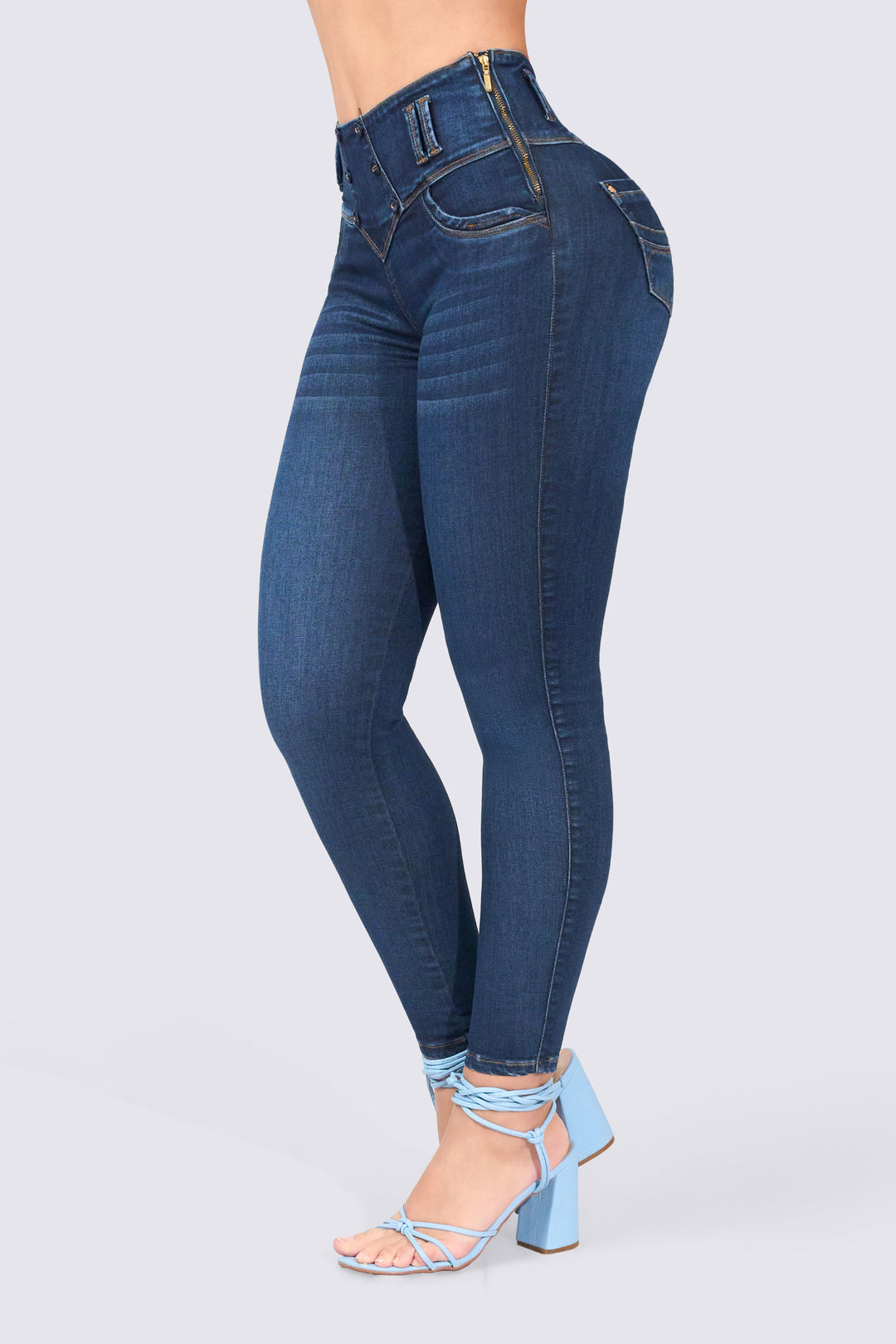 SKINNY JEANS WITH A HIGH WAIST 7075-N