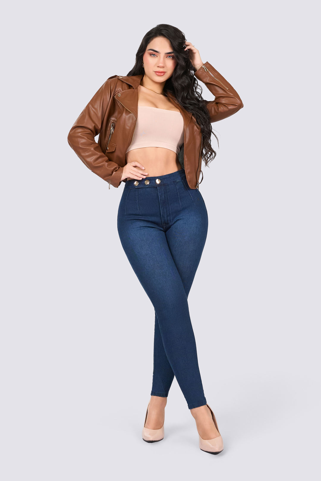 NAVY BLUE SKINNY JEANS 7088-N