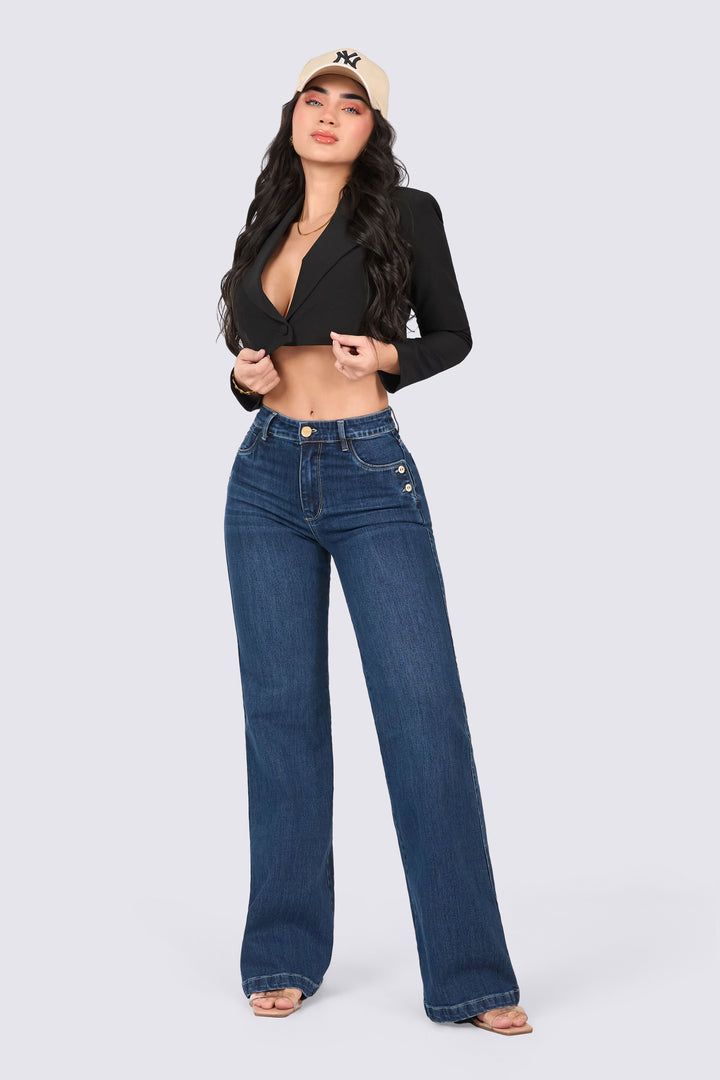 MID-RISE WIDE LEG JEANS 7106