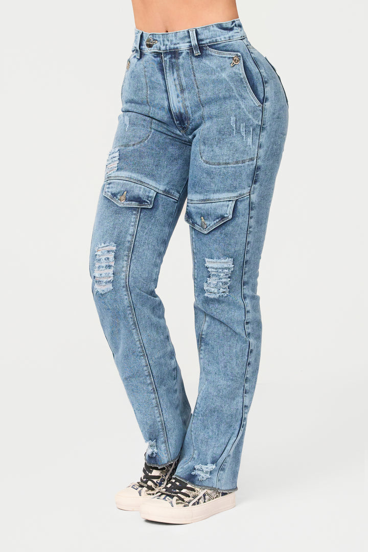 BLUE STRAIGHT JEANS 6880