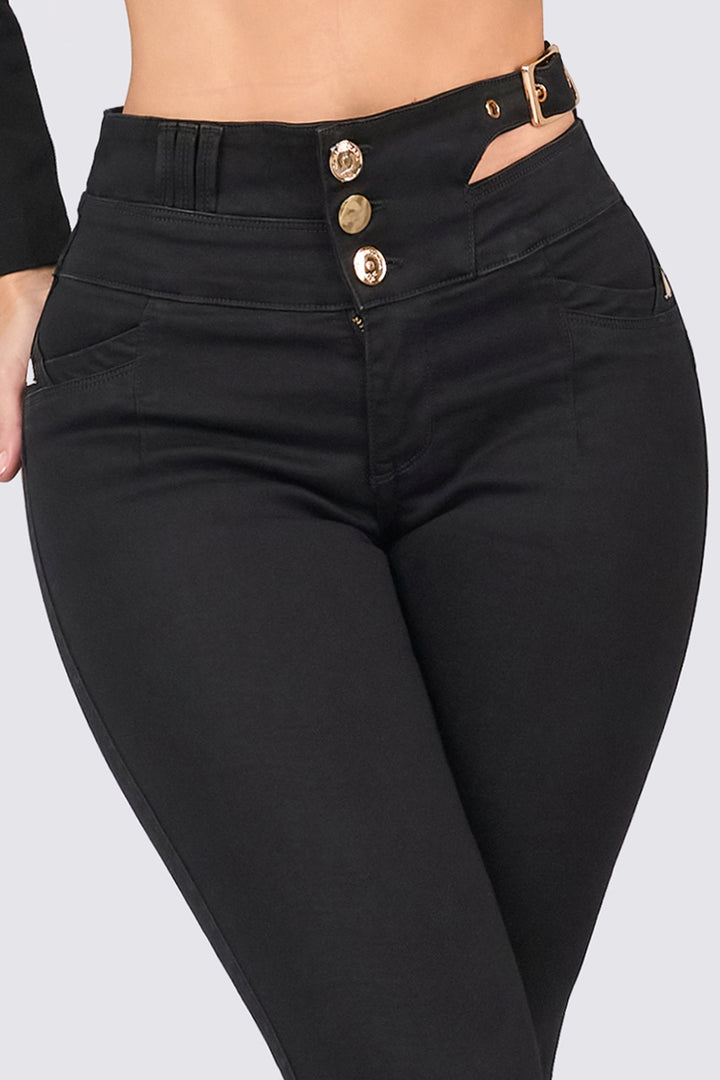 PUSH UP BLACK SKINNY JEANS 7079-N
