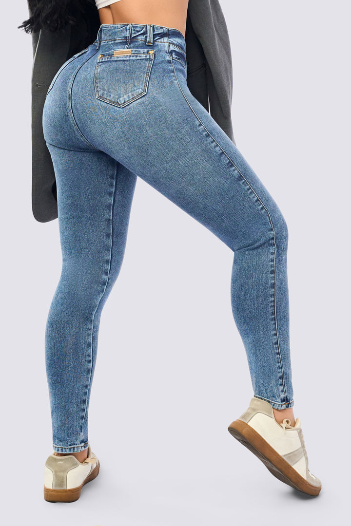 PUSH UP SKINNY JEANS BLUE  7065-N