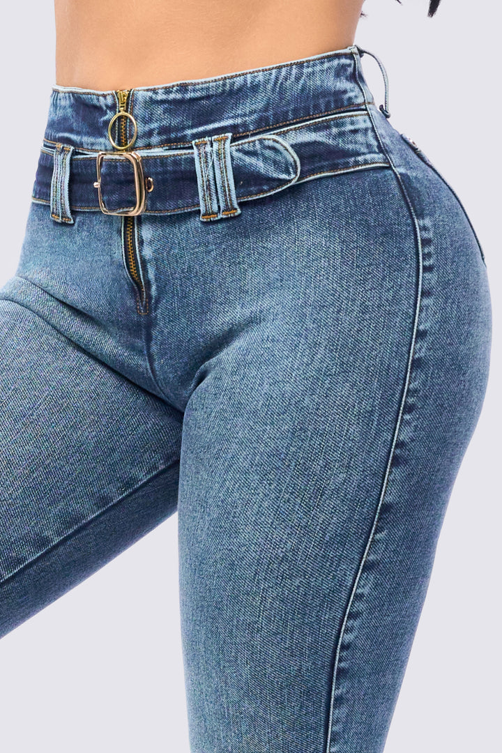 PUSH UP SKINNY JEANS BLUE  7065-N