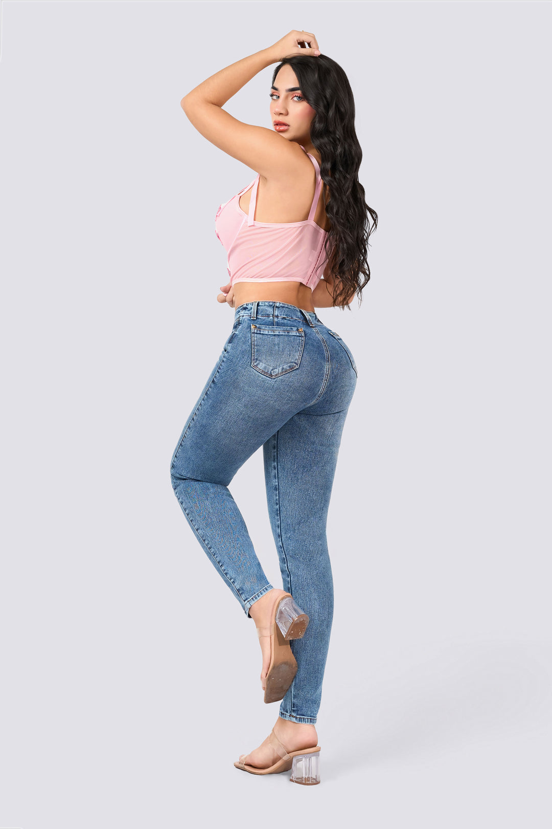 PUSH UP SKINNY JEANS BLUE  7065-N
