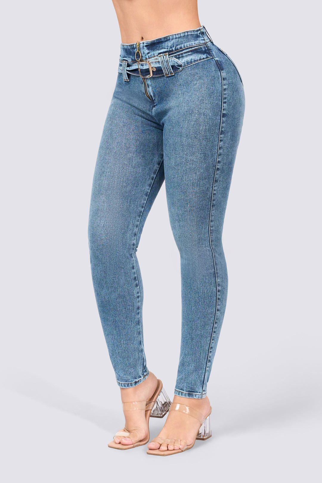 PUSH UP SKINNY JEANS BLUE  7065-N