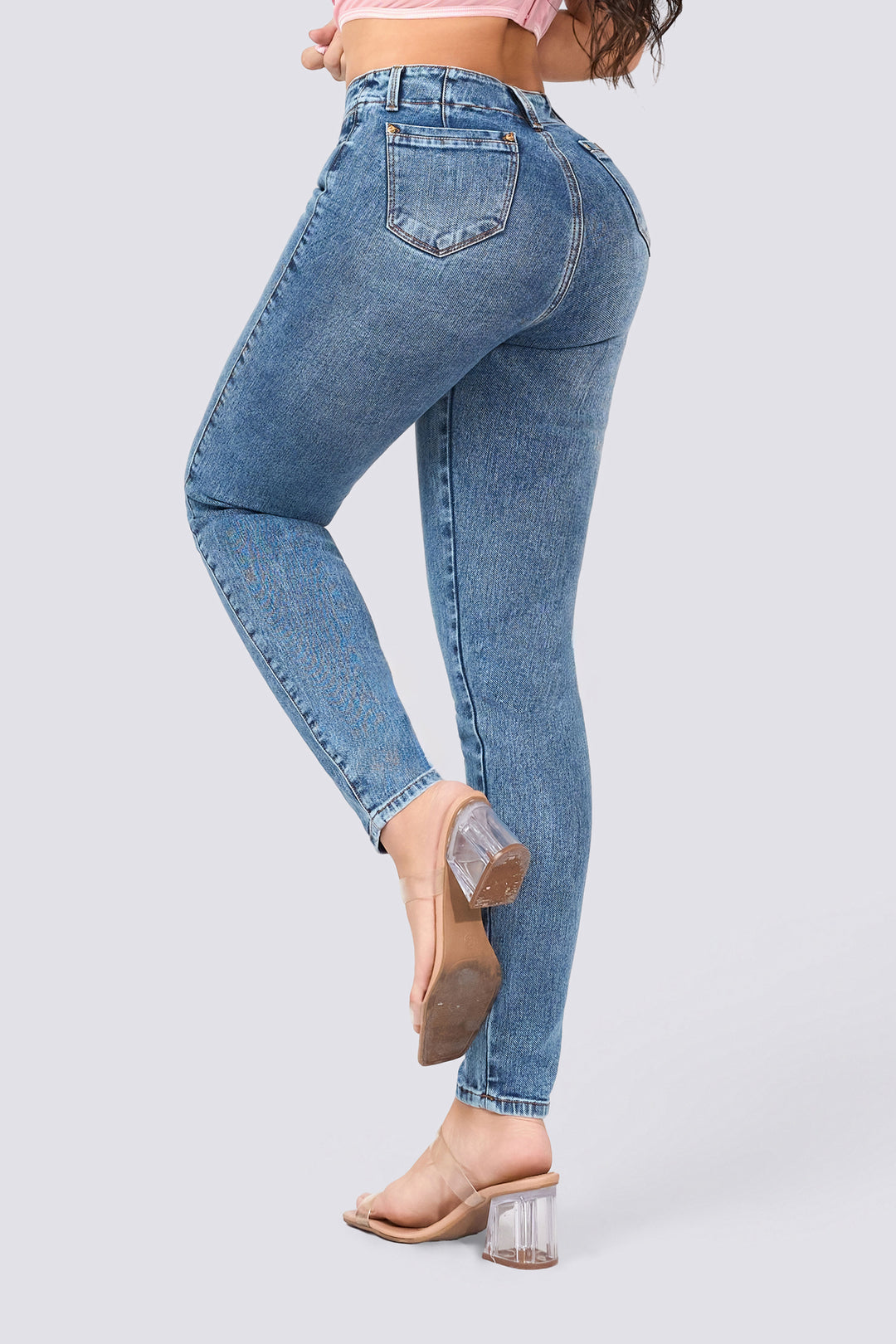 PUSH UP SKINNY JEANS BLUE  7065-N